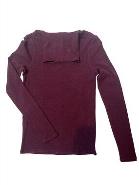 prAna Foundation Rib Turtleneck | Mulberry Heather | Women's Medium (Snug Fit)